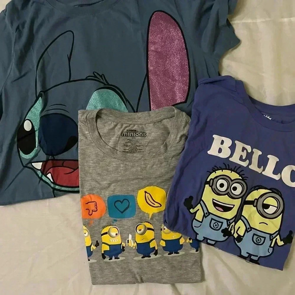 Lot Of 3 Disney Minions And Sitch T Shirts Size XXXL 3XL - Picture 1 of 8